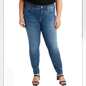 Jag Mid Rise Cecilia Skinny In Sky Blue Plus Size 22W New With Tags!